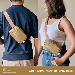 NEW IN STORE! New Earth Mini Fanny Pack Washable Paper Bag