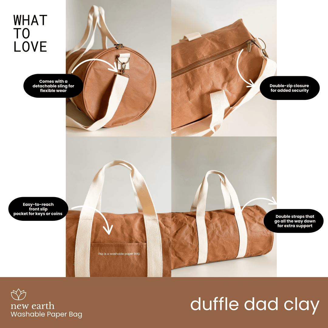 NEW! DUFFLE DAD Washable Paper Bag