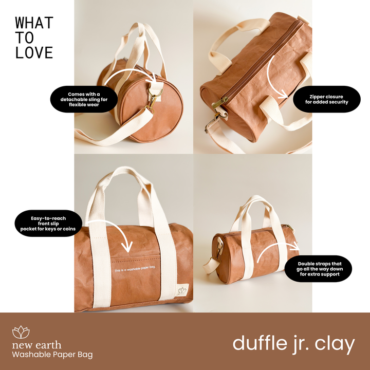 NEW! DUFFLE JR. Washable Paper Bag
