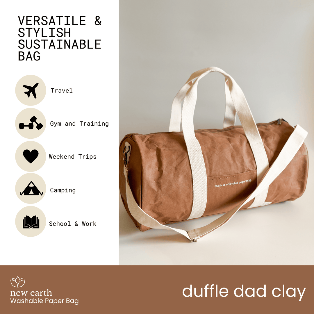NEW! DUFFLE DAD Washable Paper Bag