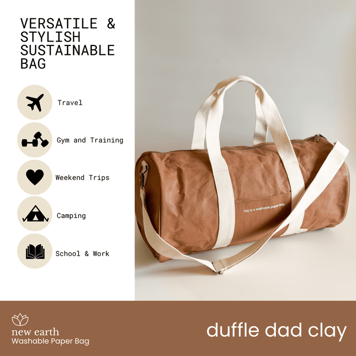 NEW! DUFFLE DAD Washable Paper Bag