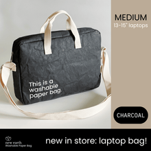 Load image into Gallery viewer, New Earth Washable Paper Laptop Bag
