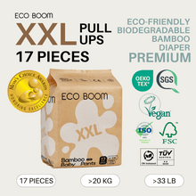 Load image into Gallery viewer, ECO BOOM PREMIUM Biodegradable Bamboo Pull Up Trial Pack Diapers
