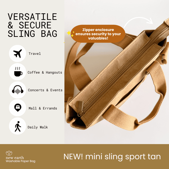 MINI SLING SPORT Washable Paper Bag