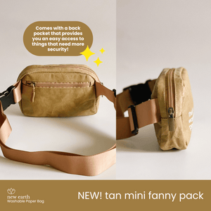 NEW IN STORE! New Earth Mini Fanny Pack Washable Paper Bag