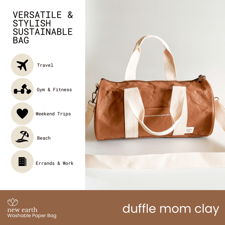 NEW! DUFFLE MOM Washable Paper Bag