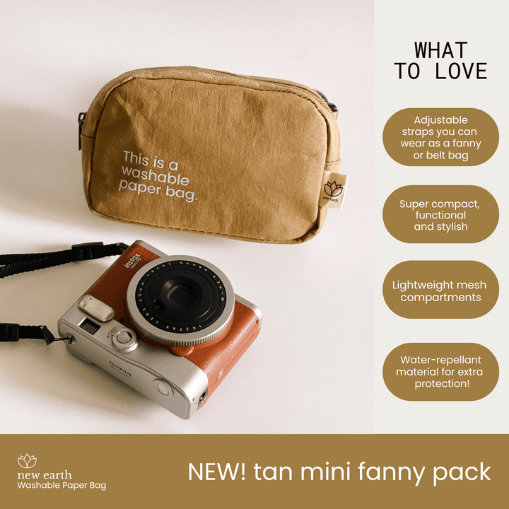 MINI FANNY PACK Washable Paper Bag