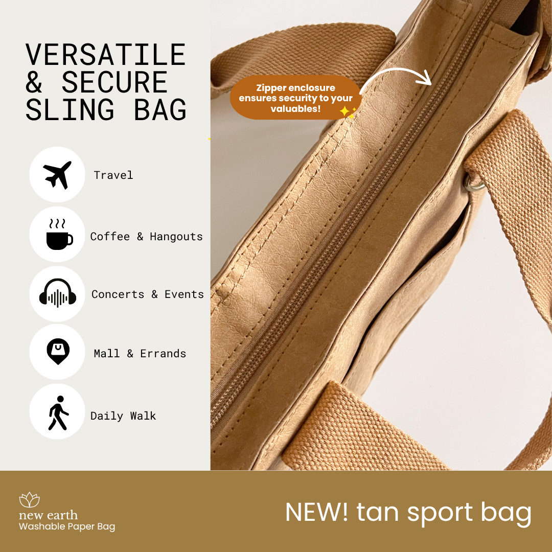 NEW! SLING SPORT Washable Paper Bag