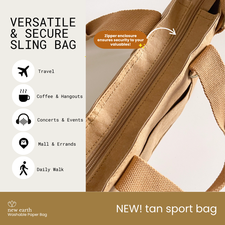 NEW! SLING SPORT Washable Paper Bag