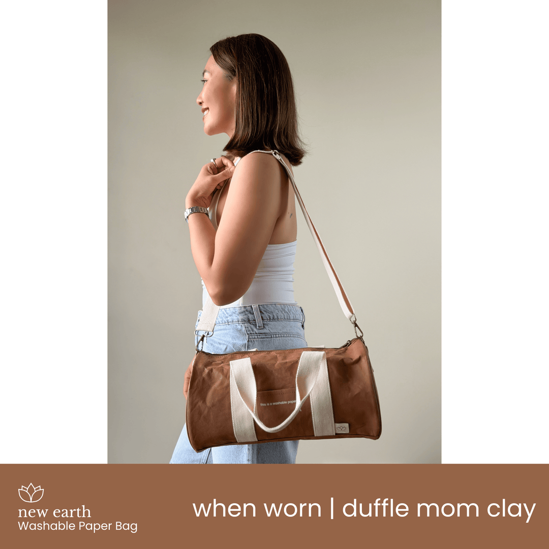 NEW! DUFFLE MOM Washable Paper Bag