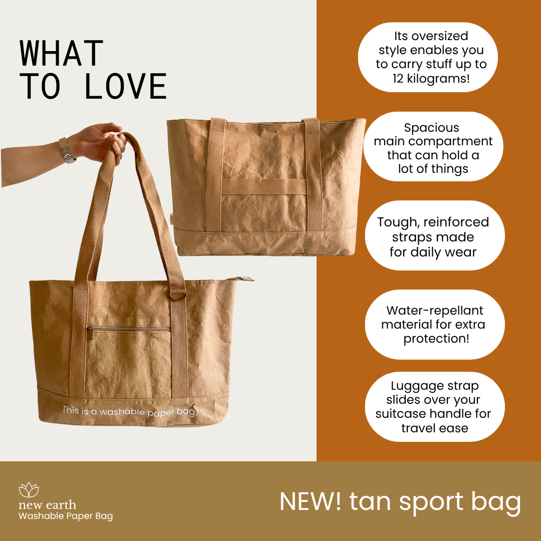 NEW! LARGE SPORT Washable Paper Bag