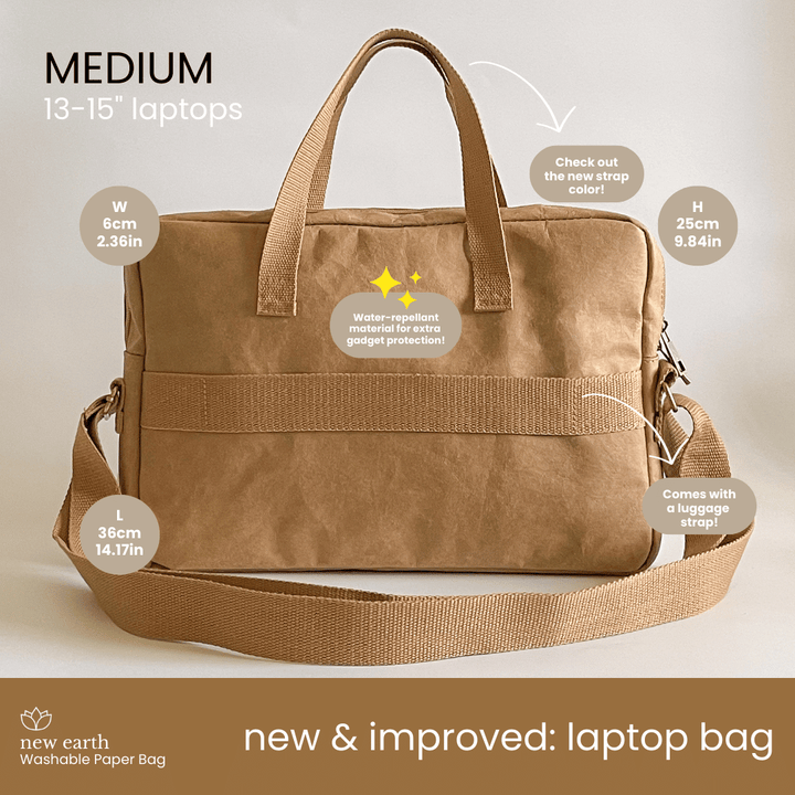 MEDIUM Washable Paper Laptop Bag