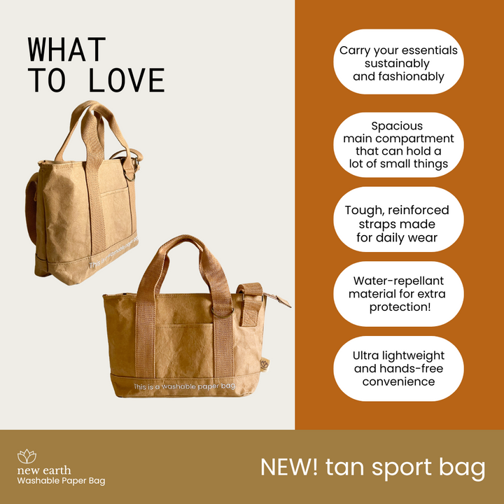 NEW! SLING SPORT Washable Paper Bag