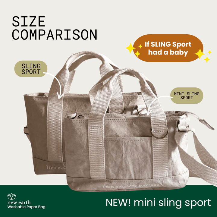 MINI SLING SPORT Washable Paper Bag