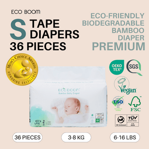 ECO BOOM PREMIUM Biodegradable Bamboo Tape Trial Pack Diapers