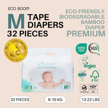 Load image into Gallery viewer, ECO BOOM PREMIUM Biodegradable Bamboo Tape Trial Pack Diapers

