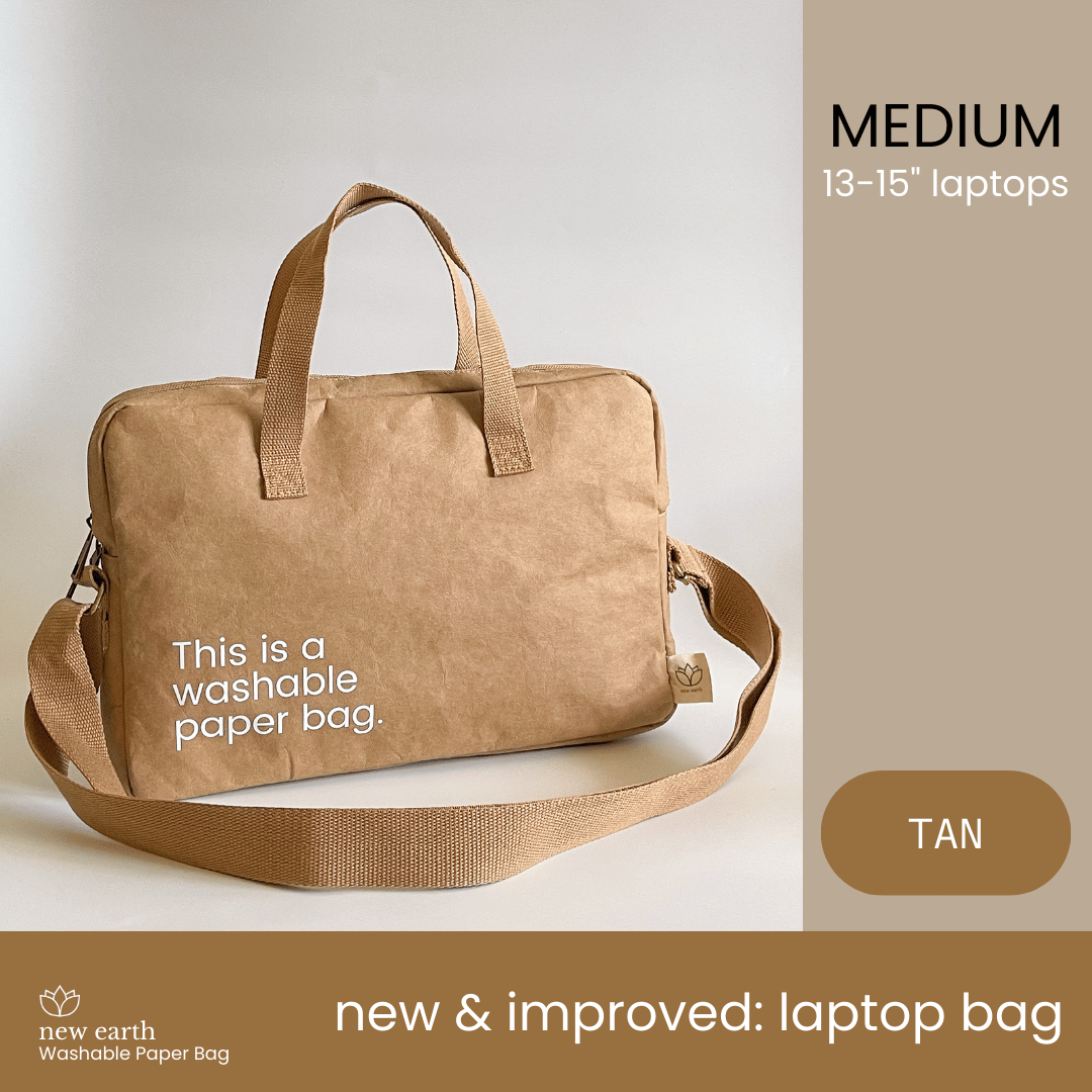 MEDIUM Washable Paper Laptop Bag
