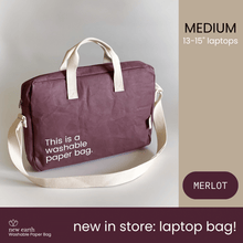 Load image into Gallery viewer, New Earth Washable Paper Laptop Bag
