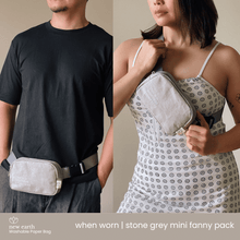 Load image into Gallery viewer, NEW IN STORE! New Earth Mini Fanny Pack Washable Paper Bag
