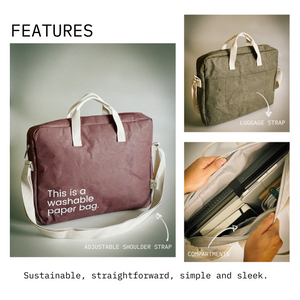 NEW! New Earth Washable Paper Laptop Bag