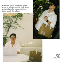 Load image into Gallery viewer, New Earth Washable Paper Laptop Bag
