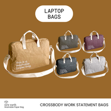 Load image into Gallery viewer, New Earth Washable Paper Laptop Bag
