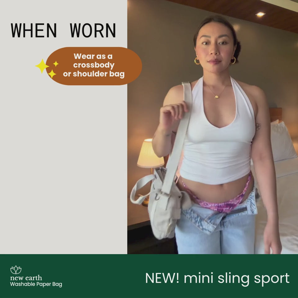 MINI SLING SPORT Washable Paper Bag