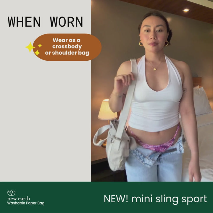 MINI SLING SPORT Washable Paper Bag