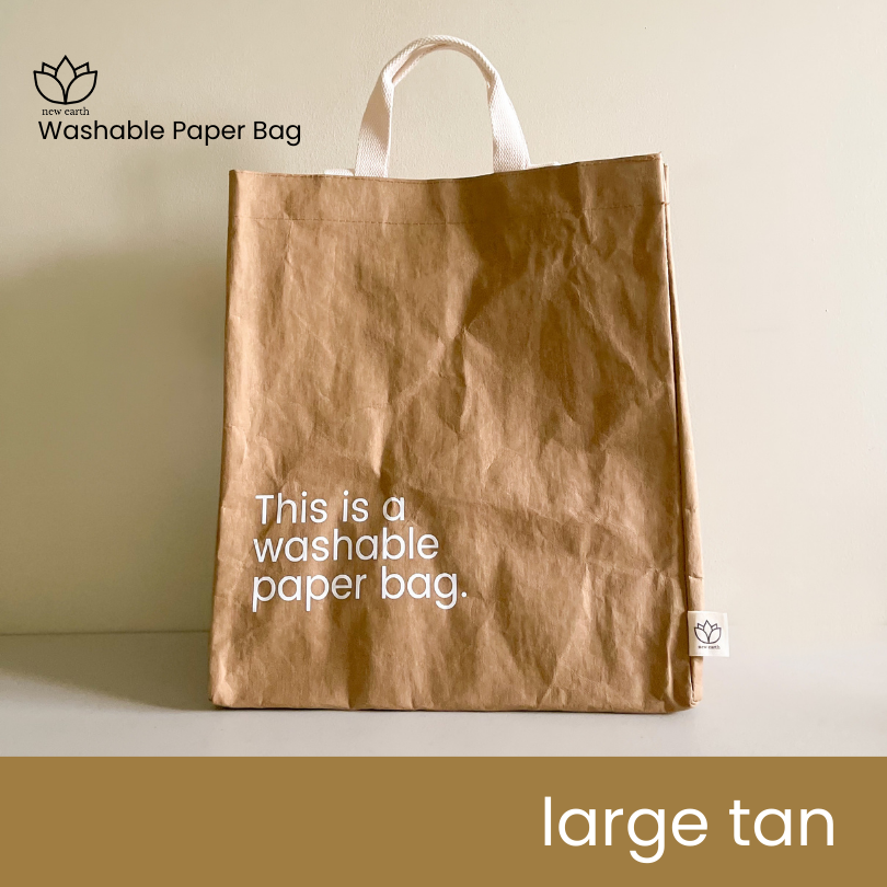 LARGE New Earth Washable Paper Bag