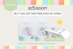 ECO BOOM Premium Biodegradable Bamboo Tape Diapers