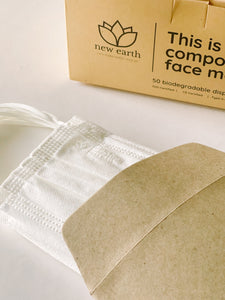 NEW! PACK OF 10 New Earth Compostable Face Masks