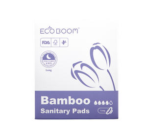 NEW! ECO BOOM NIGHT PADS Feminine Biodegradable Bamboo Sanitary Pads
